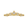 Curved Wedding Ring in 14k Yellow Gold with Round Natural Diamond at Gabriel & Co.