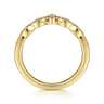 Curved Wedding Ring in 14k Yellow Gold with Round Natural Diamond at Gabriel & Co.