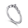 Curved Wedding Ring in Platinum with Round Natural Diamond at Gabriel & Co.