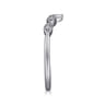 Curved Wedding Ring in Platinum with Round Natural Diamond at Gabriel & Co.