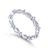 Eternity Band Wedding Ring in 14k White Gold with Round Natural Diamond at Gabriel & Co.