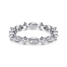 Eternity Band Wedding Ring in 14k White Gold with Round Natural Diamond at Gabriel & Co.