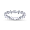 Eternity Band Wedding Ring in 14k White Gold with Round Natural Diamond at Gabriel & Co.