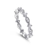 Eternity Band Wedding Ring in 14k White Gold with Round Natural Diamond at Gabriel & Co.