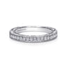 Straight Wedding Ring in 14k White Gold with Round Natural Diamond at Gabriel & Co.