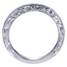 Straight Wedding Ring in 14k White Gold with Round Natural Diamond at Gabriel & Co.