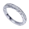 Straight Wedding Ring in 14k White Gold with Round Natural Diamond at Gabriel & Co.
