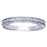 Straight Wedding Ring in 14k White Gold with Round Natural Diamond at Gabriel & Co.