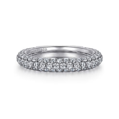 Casoria - 14K White Gold Diamond Pave Anniversary Band