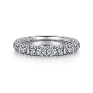 Casoria - 14K White Gold Diamond Pave Anniversary Band