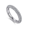 Fancy Wedding Ring in 14k White Gold with Round Natural Diamond at Gabriel & Co.