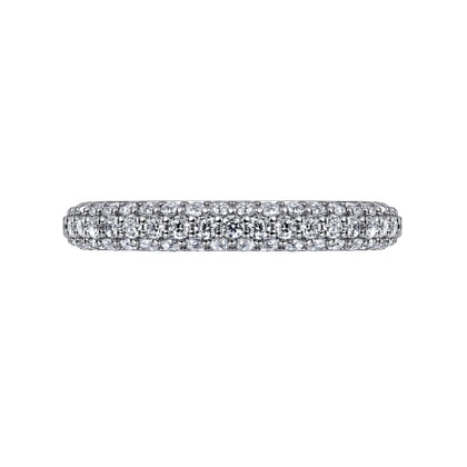Casoria - 14K White Gold Diamond Pave Anniversary Band