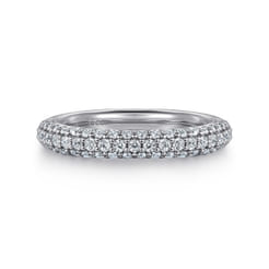 Casoria - 14K White Gold Pave Diamond Anniversary Band