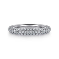 Casoria - 14K White Gold Pave Diamond Anniversary Band