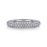 Fancy Wedding Ring in 14k White Gold with Round Natural Diamond at Gabriel & Co.