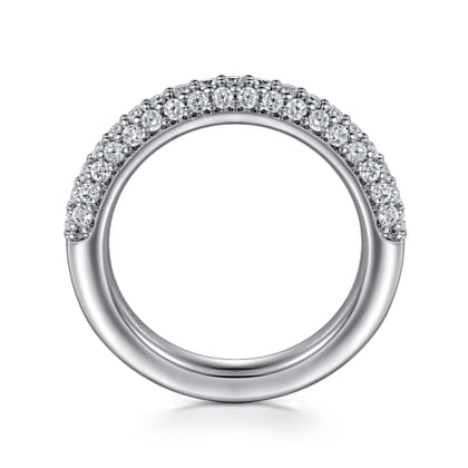 Casoria - 14K White Gold Pave Diamond Anniversary Band