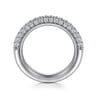Fancy Wedding Ring in 14k White Gold with Round Natural Diamond at Gabriel & Co.