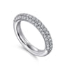 Fancy Wedding Ring in 14k White Gold with Round Natural Diamond at Gabriel & Co.