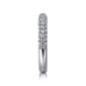 Fancy Wedding Ring in 14k White Gold with Round Natural Diamond at Gabriel & Co.