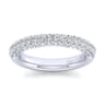 Fancy Wedding Ring in 14k White Gold with Round Natural Diamond at Gabriel & Co.