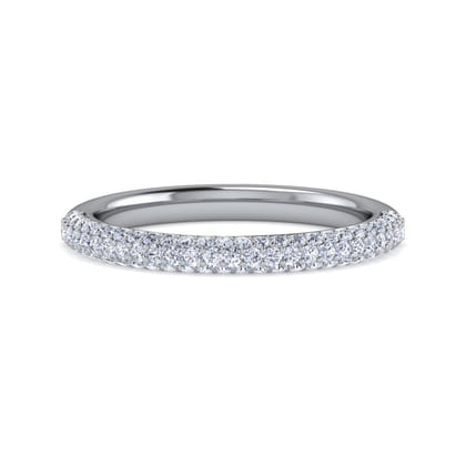 Casoria - 14K White Gold Pave Diamond Anniversary Band