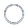 Fancy Wedding Ring in 14k White Gold with Round Natural Diamond at Gabriel & Co.