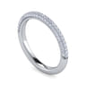 Fancy Wedding Ring in 14k White Gold with Round Natural Diamond at Gabriel & Co.