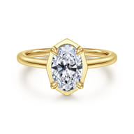 Cassi - 14K Yellow Gold Oval Diamond Engagement Ring