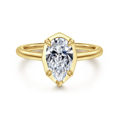 Cassi - 14K Yellow Gold Pear Shape Diamond Engagement Ring