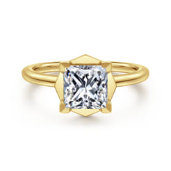 Cassi - 14K Yellow Gold Princess Cut Diamond Engagement Ring