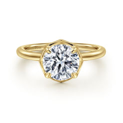 Cassi - 14K Yellow Gold Round Diamond Engagement Ring