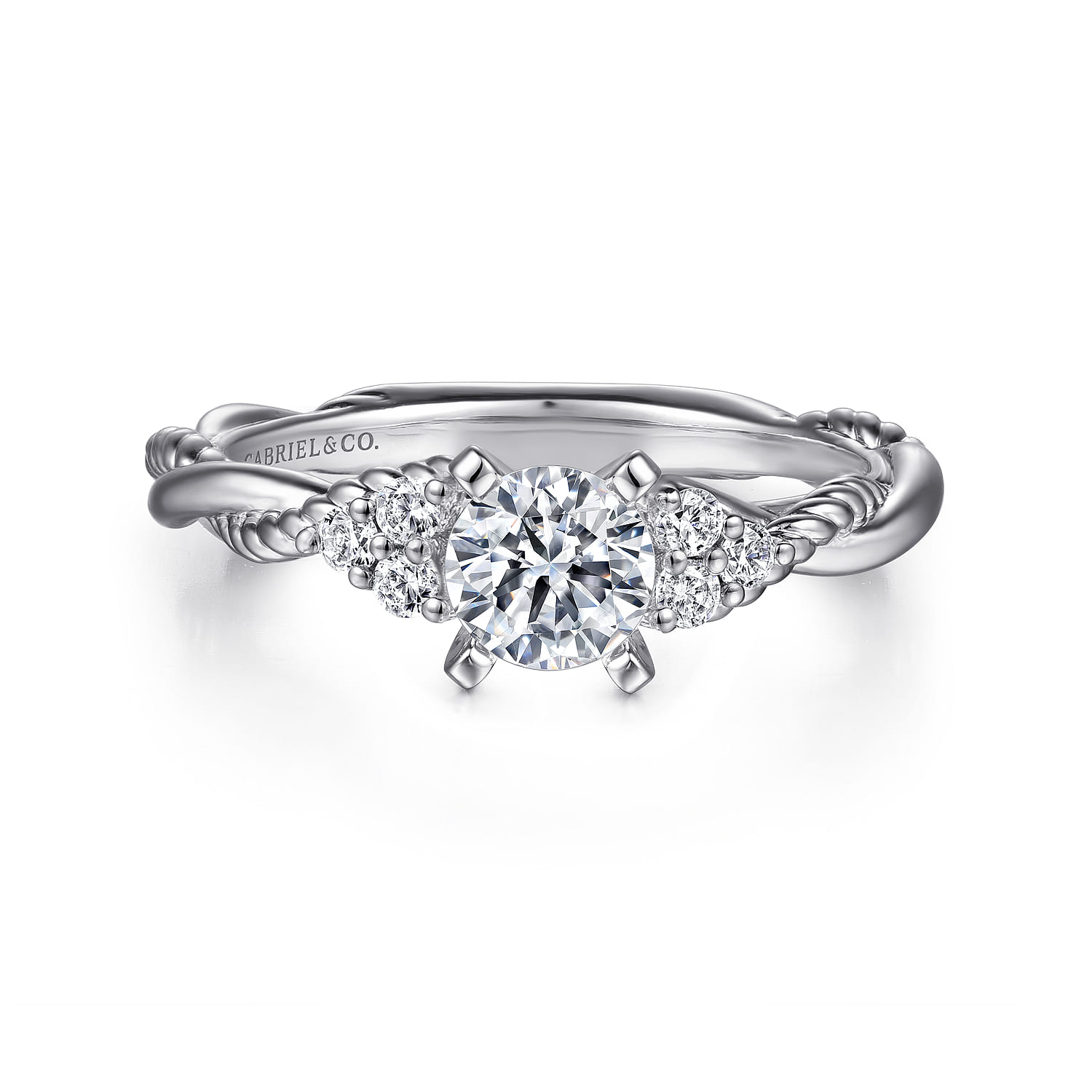 Catalina - 14K White Gold Round Diamond Engagement Ring