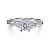 Catalina - 14K White Gold Round Diamond Engagement Ring