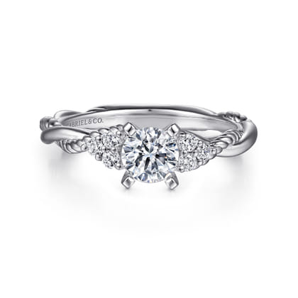 Catalina - 14K White Gold Round Diamond Engagement Ring