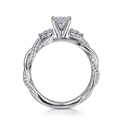 Catalina - 14K White Gold Round Diamond Engagement Ring