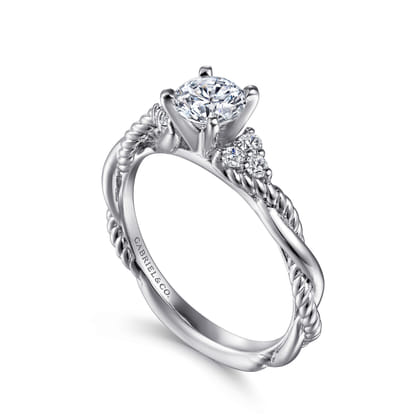 Catalina - 14K White Gold Round Diamond Engagement Ring
