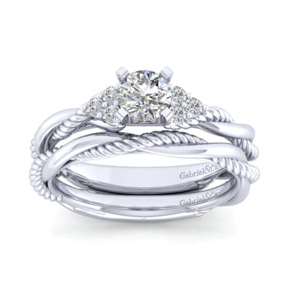 Catalina - 14K White Gold Round Diamond Engagement Ring
