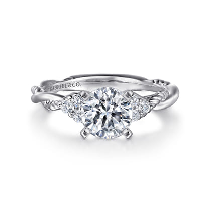 Catalina - 14K White Gold Round Diamond Engagement Ring