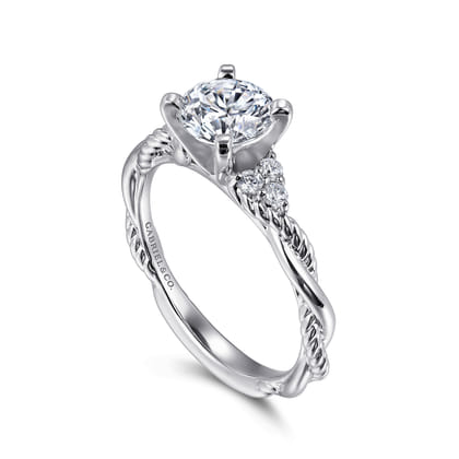 Catalina - 14K White Gold Round Diamond Engagement Ring