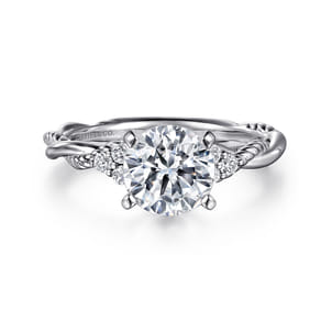 Catalina - 14K White Gold Round Diamond Engagement Ring