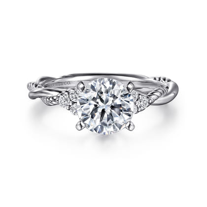 Catalina - 14K White Gold Round Diamond Engagement Ring