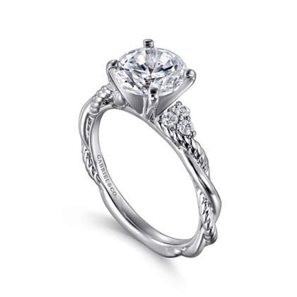 Catalina - 14K White Gold Round Diamond Engagement Ring