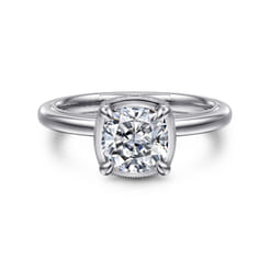 Catallina - 14K White Gold Cushion Halo Diamond Engagement Ring