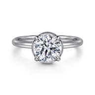 Catallina - 14K White Gold Round Halo Diamond Engagement Ring