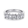 Fancy Wedding Ring in 14k White Gold with Princess Cut Natural Diamond at Gabriel & Co.