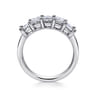 Fancy Wedding Ring in 14k White Gold with Princess Cut Natural Diamond at Gabriel & Co.