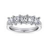 Fancy Wedding Ring in 14k White Gold with Princess Cut Natural Diamond at Gabriel & Co.