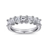 Fancy Wedding Ring in 14k White Gold with Princess Cut Natural Diamond at Gabriel & Co.