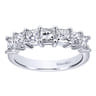 Fancy Wedding Ring in 14k White Gold with Princess Cut Natural Diamond at Gabriel & Co.