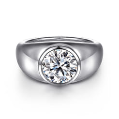 Caya - 14K White Gold Round Diamond Engagement Ring